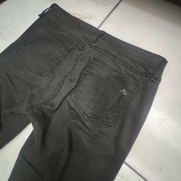 RAG & BONE WOMEN’S STRAIGHT LEG SKINNY JEAN, SIZE US 27, MATTE BLACK/GRAY - Picture 9 of 14